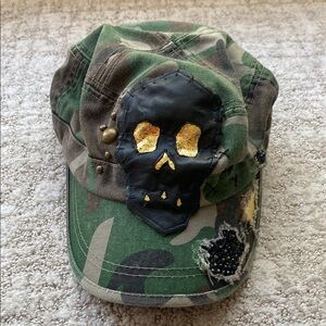 Michelle Roy Los Angeles Camouflage Cap with Skull Design